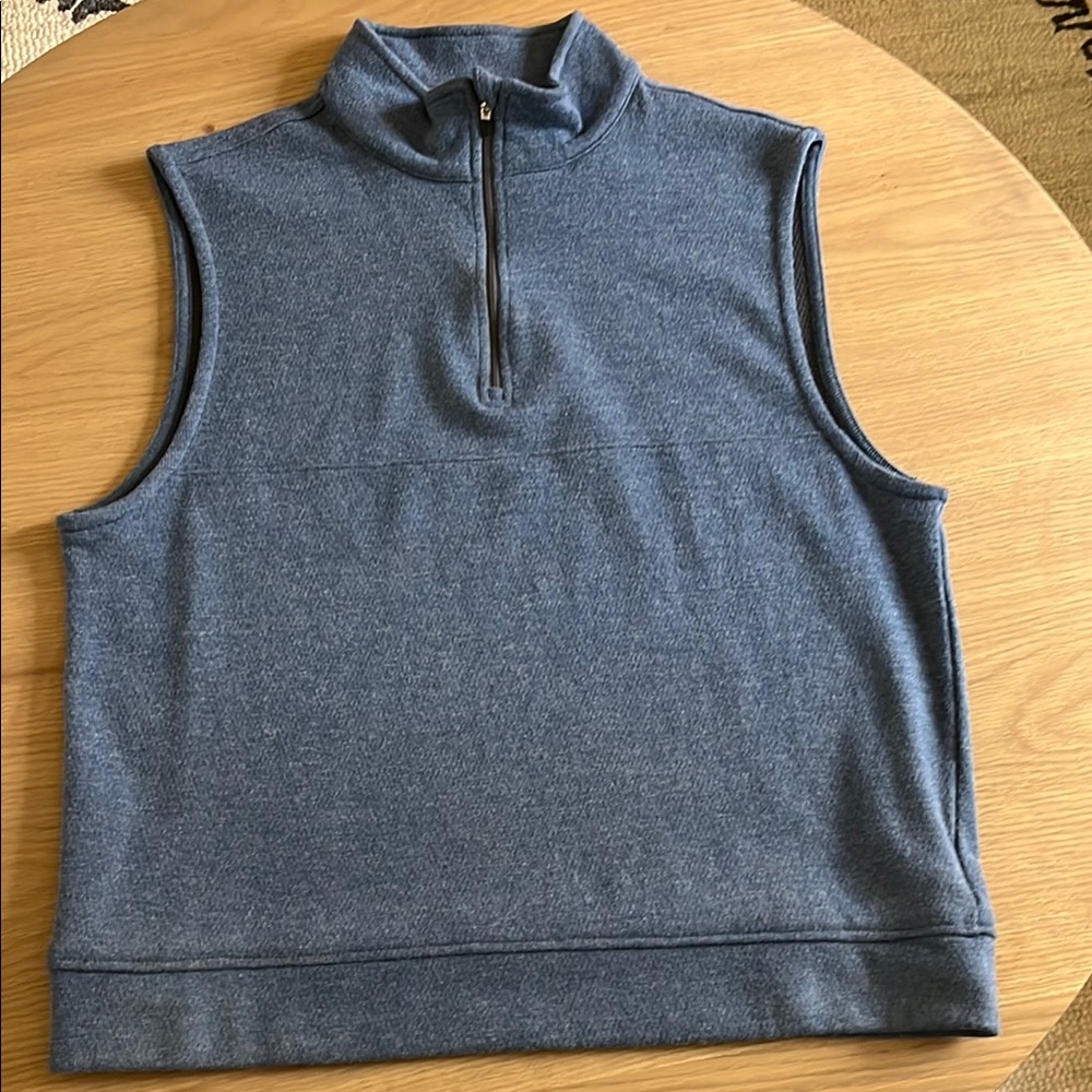 Men’s Dunning Golf Quarter Zip Vest Wool Blend Large